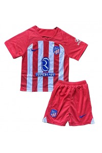 Fotbalové Dres Atletico Madrid Dětské Domácí Oblečení 2023-24 Krátký Rukáv (+ trenýrky)